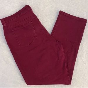 Wine Red Straight Jean (Gloria Vanderbilt: Amanda)